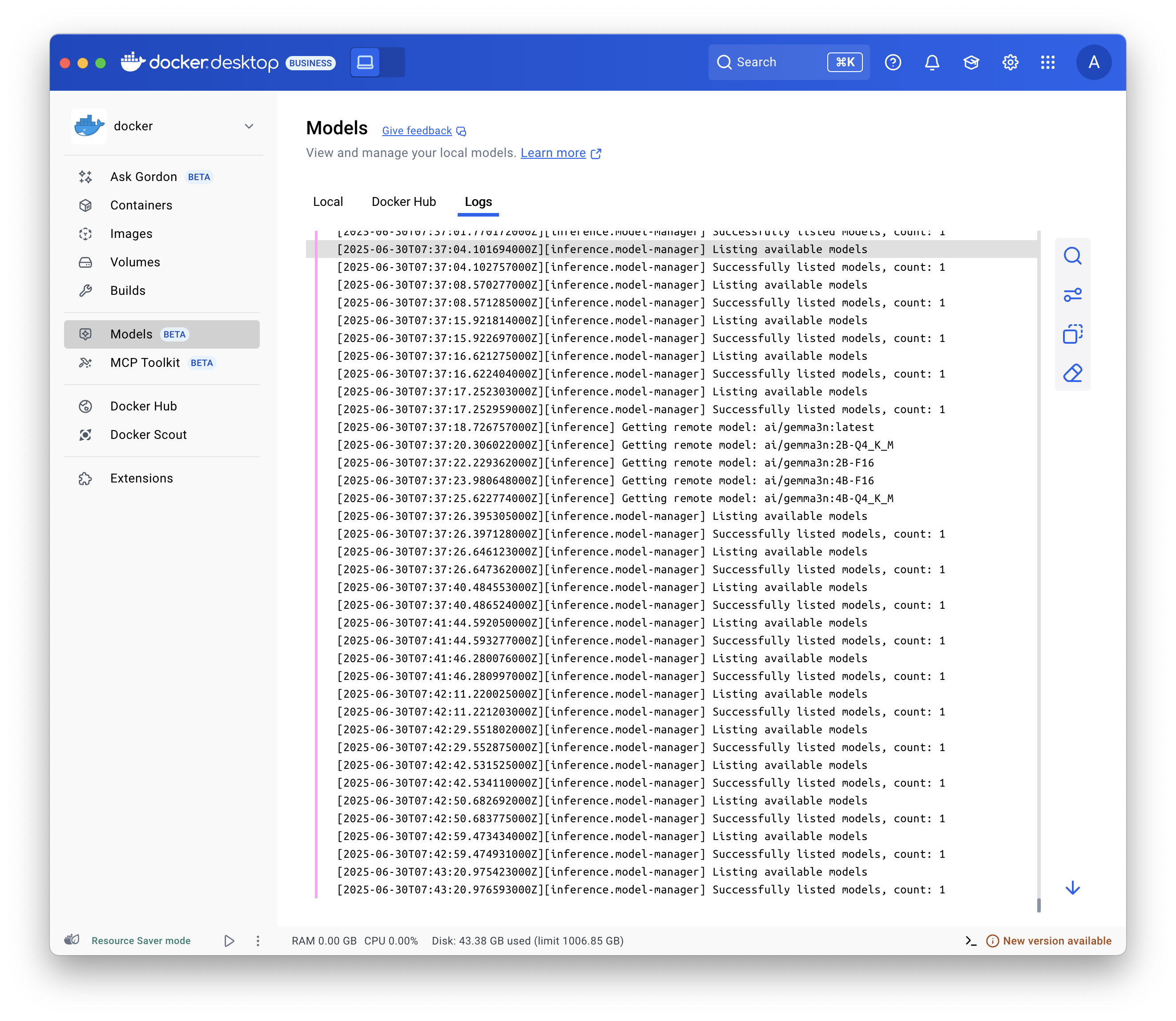 显示模型视图的屏幕截图。